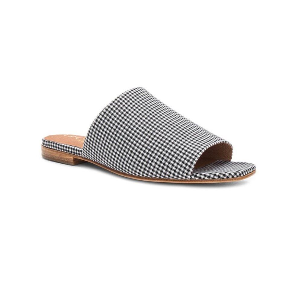 BNIB Black White Gingham Sandals w Dust Bag, WeWoreWhat, Size 7.5 (MSRP $149)